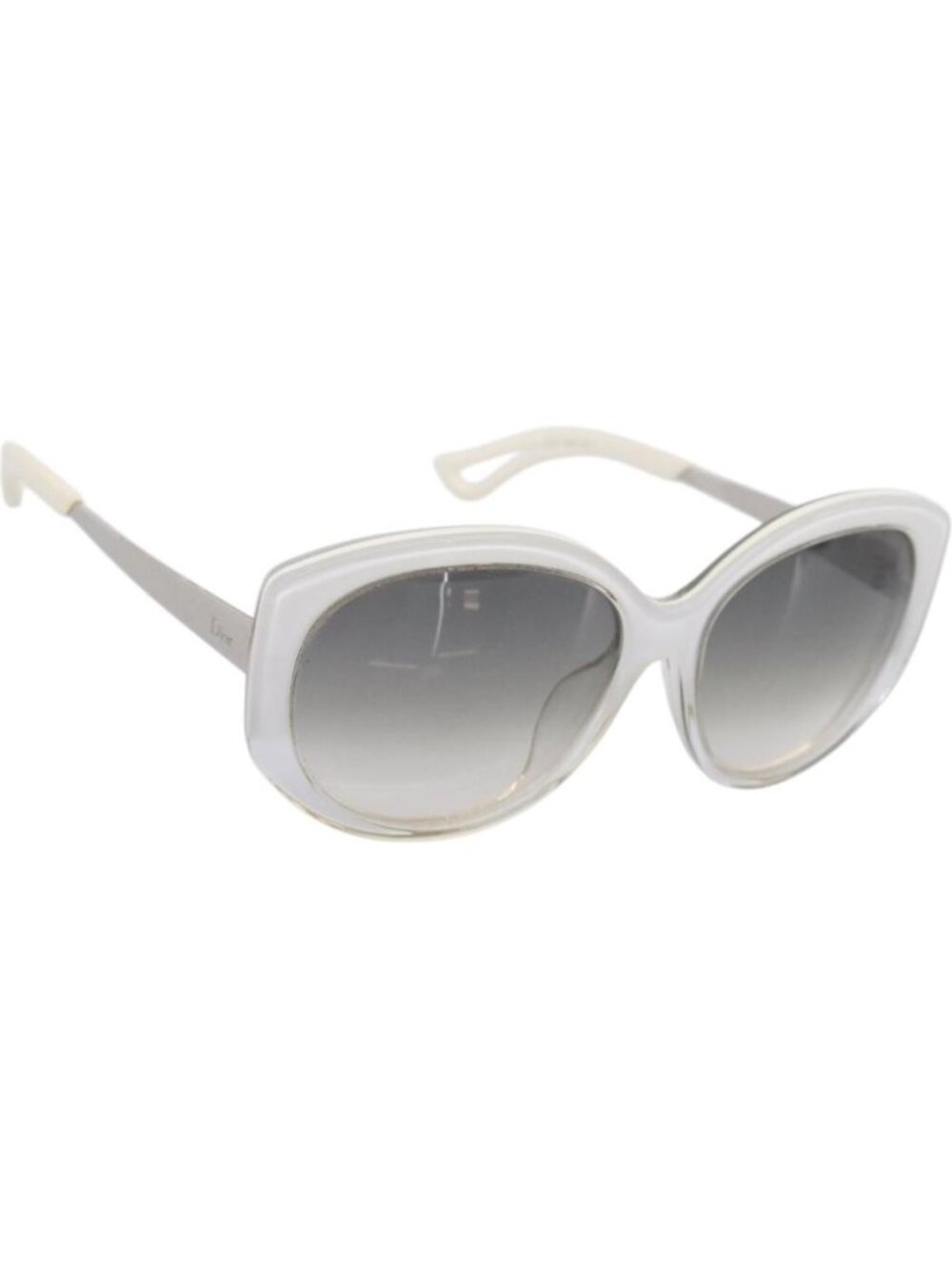 Christian Dior Sunglasses Plastic White Silver